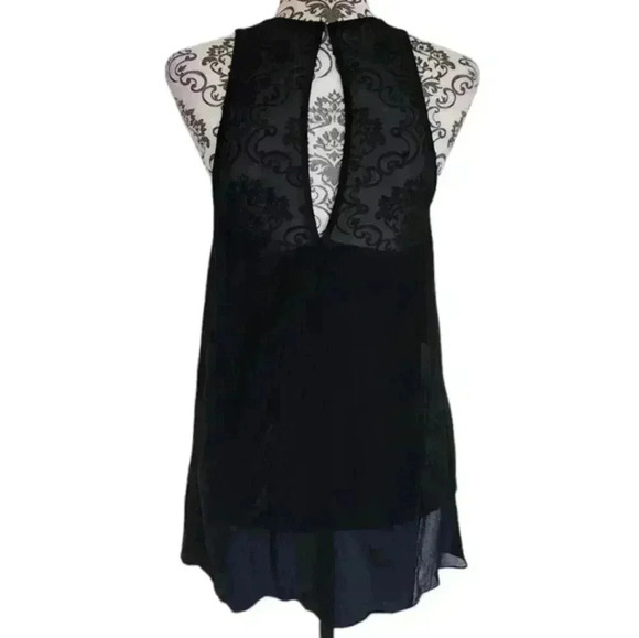 Aritzia Wilfred Ninon Silk Blouse Sleeveless Cutout Back Sheer Women's  size XS - Picture 2 of 11